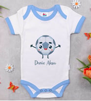 BK Kids Kişiye Özel Mavi Bebek Body Zıbın - Model 198