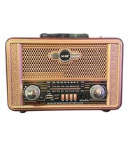 Durukar® Retro, Nostaljik, Ahşap Tasarım Bluetooth Hoparlörlü, Şarjlı, Taşınabilir Otantik Tasarımlı