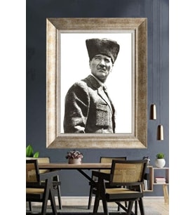 Gümüş Çerçeveli Atatürk Tablo za152