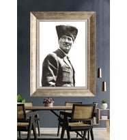 Gümüş Çerçeveli Atatürk Tablo za152
