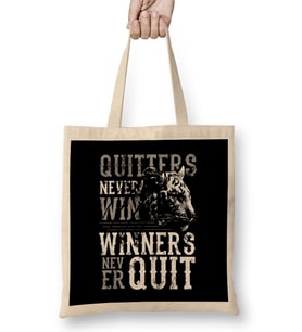 Quitters Never Win Tiger Bez Çanta Uzun Saplı