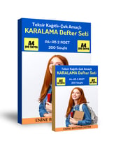 Teksir Kağıtlı Karalama Defter Seti (A4-A5)