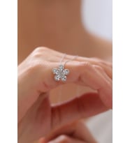 Gümüş Plumeria Çiçeği Kolye  925 Ayar Gümüş Kolye
