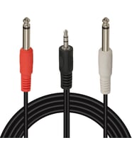 Powermaster PM-13934 3.5 Mm Stereo Erkek - 2x6.3 Mm Mono Erkek Ses Kablosu (5 Metre)