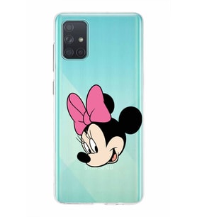 Samsung Galaxy A71  Kapak Minnie Mouse Tasarımlı Şeffaf Silikon Kılıf