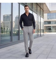 Spor Klasik Gri Kolay Ütülenebilir Easy Iron Erkek Pantolon