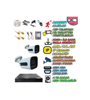XMPRO 2 Kameralı Gece Renkli Gösteren Güvenlik Kamera Seti - Beyxm303set2