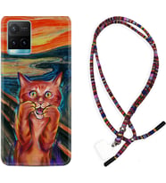Vivo Y11S Y21S Y20 Y20S Y70 Kılıf Boyun Asklı Rasta Silikon Tablo Cat 1788