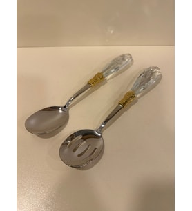 2'Lİ SALATA SERVİS KAŞIKLARI KRİSTAL