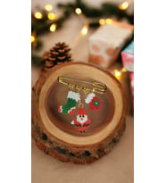 Miyuki Noel Baba Eldiven Ve Çorap Yılbaşı Christmas Noel İskoç İğnesi
