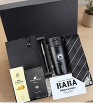 Kişiye Özel Termos Defter Kalem Kolonya Filtre Kahve Kravat Babalar Günü Hediye Seti