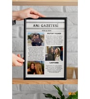 Kişiye Özel Anı Gazetesi Favori Şarkınız, Sözler ve Fotoğraf ile Tasarlanmış Benzersiz Çerçeve