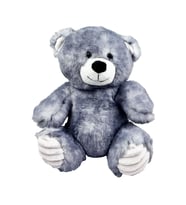 Peluş Oyuncak Oturan Ayı 23 cm Oyun Arkadaşım Uyku Arkadaşı Yüksek Kalite Peluş Yastık Hediyelik (Gri)