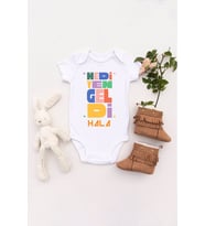 Unisex Bebek Hediyen Geldi Hala Baskılı Body Zıbın