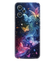 Realme 9 Pro Kılıf Boutique Baskılı Resimli Neon Kelebekler Pcode -092