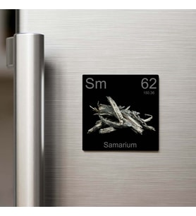Samarium (Samaryum) Elementi – Buzdolap Magneti – 9x9 cm