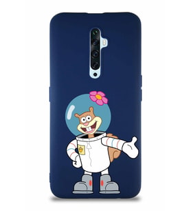 Oppo Reno 2Z Soft Premier Kapak Sandy Tasarımlı Silikon Kılıf - Lacivert (Şeffaf)