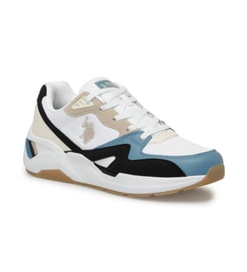 U.s. Polo Assn. Husky 4Fx Erkek Bej-Mavi-Siyah Sneaker Ayakkabı