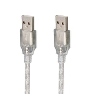 Powermaster USB Erkek Erkek 1.5 Metre USB Kablo Şeffaf