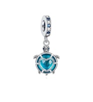 Kalpli Deniz Kaplumbağası Charm  925 Ayar Gümüş