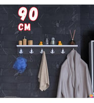 Modilayn KEDİ Serisi 18 Kancalı Banyo Askısı - 6'lı Set (86,4x18 cm)  Ekstra Düzen ve Yer Tasarrufu