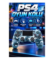 PS4 Joystick Titreşimli Oyun Kolu Dokunmatik Yüzeyli USB Şarj Kablolu Uzun Pil Ömürlü