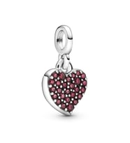 Nur Silver Pembe Taşlı Kalp Me Gümüş Charm NUR-BL07709