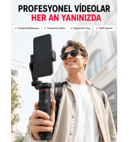 Akıllı Takipli Gimbal Selfie Stick Profesyonel Video Çekim Stabilizatörü Uzayabilir Tripod Bluetooth Kumandalı