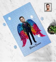 Kişiye Özel Babalar Günü Baba Karikatürlü A3 130 Parça Puzzle Model-2