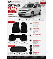 VOLKSWAGEN CADDY PANELVAN 2020-2026 Araca Özel 3D Paspas + 3D Bagaj Havuzu
