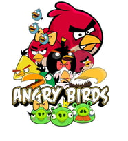 PASTA iÇiN  RESiM BASKISI Angry bird  YENEBİLİR A 4 PASTA BASKISI