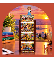 ANAOKULU ÖĞRETMENİ - MİNİ KÜTÜPHANE VE GECE LAMBASI - ( 25X10,5X5,5 )