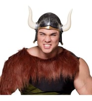 Periboia Mega Boynuzlu Viking Ivar Kaskı Eskitilmiş Desen Gümüş Renk (Karışık)
