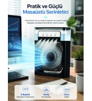 Serinletici Fan Type-C Bağlantı Zamanlayıcı 7 Renk Ambiyans Işığı