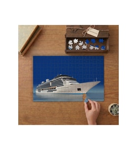 Lüks Yolcu Gemisi Tasarımı 240 parça Ahşap Puzzle Ahşap Kutuda MP00914