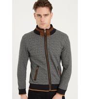 1021 DEWBERRY ERKEK SWEATSHIRT-BALIKSIRTI SİYAH