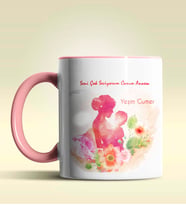 Kişiye Özel Seni Çok Seviyorum Canım Annem 2 Tasarım Kupa Bardak (Pembe)
