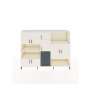 Hyperion Dolap 10 Raflı 4 Çekmeceli 8 Kapaklı 220x44x163 Aytaşı-Aytaşı/Antrasit