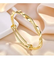 BİLEĞE GÖRE AYARLANABİLEN KADIN GÜMÜŞ BİLEKLİK (Gold)