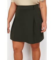 Moda Büyük Beden Regular Düz Desen Resmi Mini Boy Mini Örme Etek
