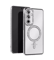 Samsung Galaxy A55 5g Joke Simli Magneticsafe Kılıf - Gümüş