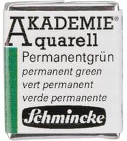 Akademie Aquarell Yarım Tablet Sulu Boya 553 Permanent Green