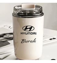 Kişiye Özel Retro Stil 240ml Vakumlu Isı Korumalı Araç Baskılı Termos Kupa (Beyaz)