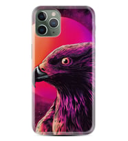 Apple iPhone 11 12 13 14 Pro Max Kılıf Desemli Silikon Red Eagle 1752