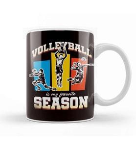 Volleyball Favorite Season Ball Sports Volleyball Player Kupa Bardak Porselen
