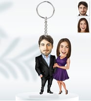 Kişiye Özel Sevgili Model  Ahşap Anahtarlık-3