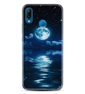 Huawei P20 Lite Mate 10 20 Lite Pro P40 Lite KılıfDesemli Silikon Night Moon 1133