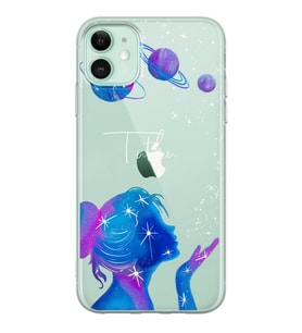 Uzak Kız Tasarımlı Şeffaf Telefon Kılıfı (Tüm Modeller Mevcuttur)