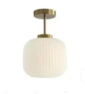 Rsylight Retro beyaz Elips Tavan Plofyoner Dekoratif Rustik Avize Çap:20 cm