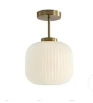 Rsylight Retro beyaz Elips Tavan Plofyoner Dekoratif Rustik Avize Çap:20 cm